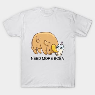 Zodiac Bobaholic Taurus Needs More Boba! T-Shirt